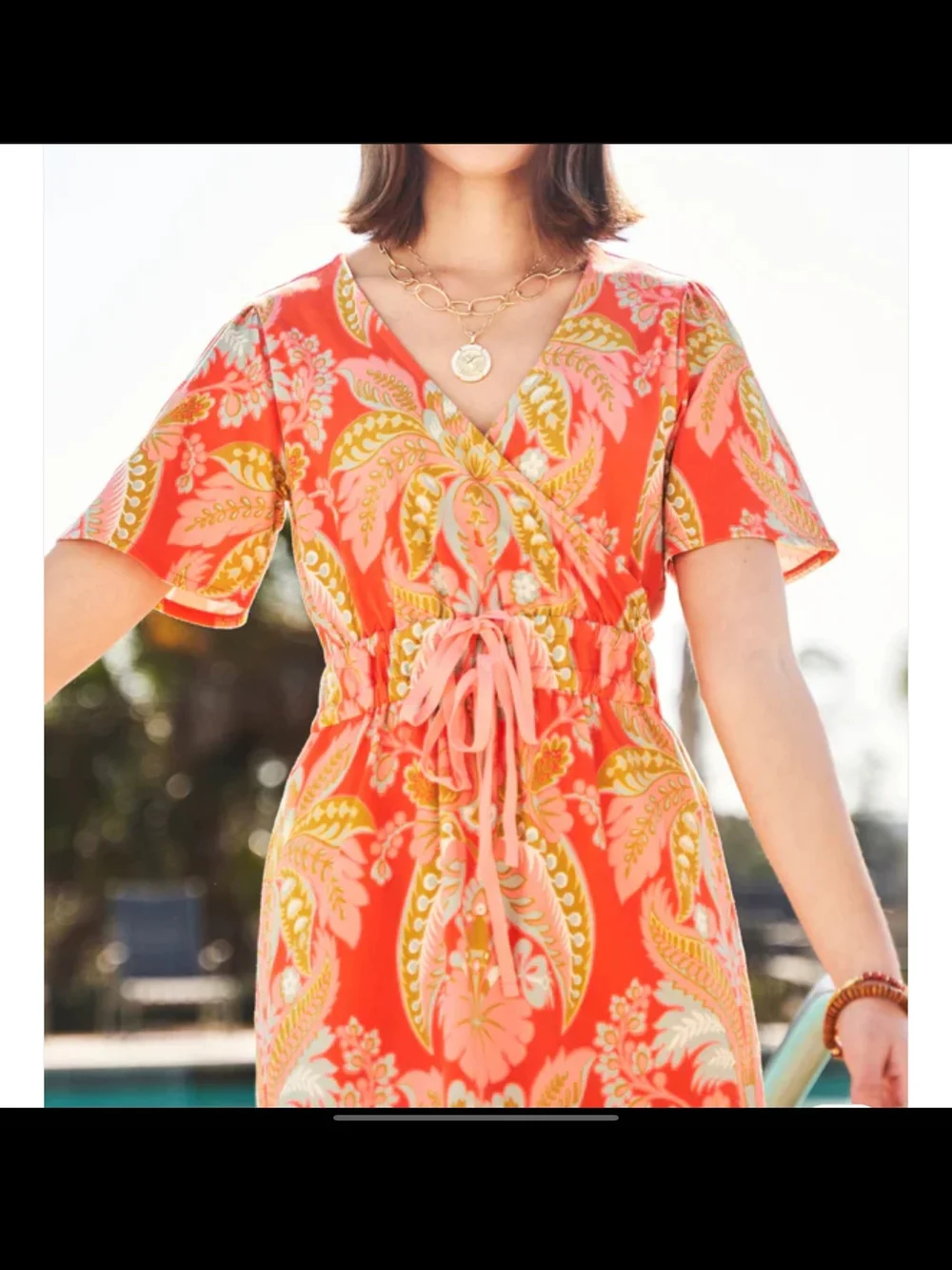 Spartina Lea Midi Dress Floral Garden Coastal Colorful Womens Large - Picture 2 of 12